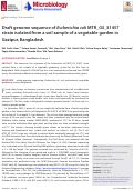 Cover page: Draft genome sequence of Escherichia coli MTR_GS_S1457 strain isolated from a soil sample of a vegetable garden in Gazipur, Bangladesh.