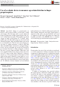 Cover page: Use of a robotic device to measure age-related decline in finger proprioception