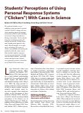 Cover page: Students' Perceptions of Using Personal Response Systems (“Clickers”) With Cases in Science.