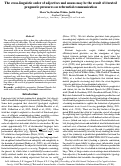 Cover page: The cross-linguistic order of adjectives and nouns may be the result of iterated pragmatic pressures on referential communication