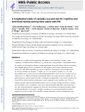 Cover page: A longitudinal study of cannabis use and risk for cognitive and functional decline among older adults with HIV