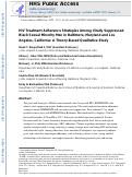 Cover page: HIV Treatment Adherence Strategies Among Virally Suppressed Black Sexual Minority Men in Baltimore, Maryland, and Los Angeles, California: A Theory-Based Qualitative Study