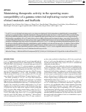 Cover page: Maintaining therapeutic activity in the operating room: compatibility of a gamma-retroviral replicating vector with clinical materials and biofluids