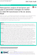 Cover page: Retrospective analysis of risk factors and gaps in prevention strategies for mother-to-child HIV transmission in Rio de Janeiro, Brazil