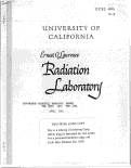 Cover page: BIO-ORGANIC CHEMISTRY QUARTERLY REPORT DEC. 1960 THROUGH FEB. 1961