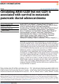Cover page: Circulating KRAS G12D but not G12V is associated with survival in metastatic pancreatic ductal adenocarcinoma.