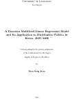 Cover page: A Bayesian Multilevel Linear Regression Model and Its Application to Distributive Politics in Korea, 2005-2006