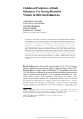 Cover page: Childhood Predictors of Daily Substance Use among Homeless Women of Different Ethnicities