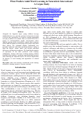 Cover page: What Predicts Adult Word Learning in Naturalistic Interactions?  A Corpus Study