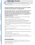 Cover page: Emergency Department Communication in Persons Living With Dementia and Care Partners: A Scoping Review.