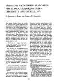 Cover page: Emerging Nationwide Standards for School Desegregation- Charlotte and Mobile, 1971