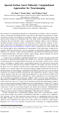 Cover page: Special Section Guest Editorial: Computational Approaches for Neuroimaging