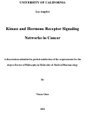 Cover page: Kinase and Hormone Receptor Signaling Networks in Cancer