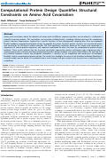 Cover page: Computational protein design quantifies structural constraints on amino acid covariation.
