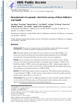 Cover page: Development of a parents short form survey of their childrens oral health.