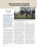 Cover page: Blue oak enhance soil quality in California oak woodlands