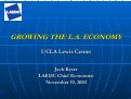 Cover page of Growing the Los Angeles Economy