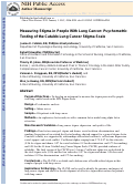Cover page: Measuring stigma in people with lung cancer: psychometric testing of the cataldo lung cancer stigma scale.