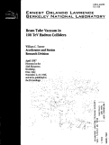 Cover page: Beam Tube Vacuum in 100 TeV Hadron Colliders