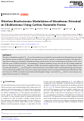 Cover page of Wireless Bioelectronic Modulation of Membrane Potential in Glioblastoma Using Carbon Nanotube Porins