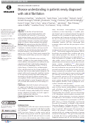 Cover page: Disease understanding in patients newly diagnosed with atrial fibrillation