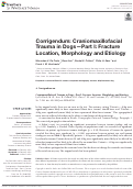 Cover page: Corrigendum: Craniomaxillofacial Trauma in Dogs—Part I: Fracture Location, Morphology and Etiology