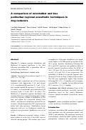 Cover page: A comparison of retrobulbar and two peribulbar regional anesthetic techniques in dog cadavers