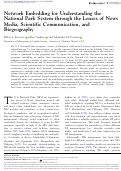 Cover page: Network Embedding for Understanding the National Park System through the Lenses of News Media, Scientific Communication, and Biogeography