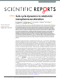 Cover page: Sub-cycle dynamics in relativistic nanoplasma acceleration