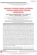 Cover page: Application of Statistical Analysis and Machine Learning to Identify Infants’ Abnormal Suckling Behavior