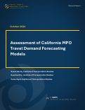 Cover page: Assessment of California MPO Travel Demand Forecasting Models