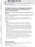 Cover page: Correlates of low-adherence to oral hypoglycemic medications among Hispanic/Latinos of Mexican heritage with Type 2 Diabetes in the United States