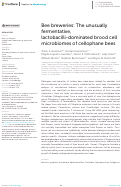 Cover page: Bee breweries: The unusually fermentative, lactobacilli-dominated brood cell microbiomes of cellophane bees