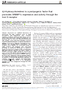 Cover page: 4β-Hydroxycholesterol is a prolipogenic factor that promotes SREBP1c expression and activity through the liver X receptor