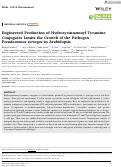 Cover page of Engineered Production of Hydroxycinnamoyl Tyramine Conjugates Limits the Growth of the Pathogen Pseudomonas syringae in Arabidopsis