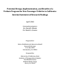 Cover page: Potential Design, Implementation, and Benefits of a Feebate Program for New Passenger Vehicles in California: Interim Statement of Research Findings