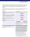Cover page: Clinical Applications Measuring Arterial Stiffness: An Expert Consensus for the Application of Cardio-Ankle Vascular Index (CAVI)