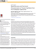 Cover page: Rapid Discovery and Functional Characterization of Terpene Synthases from Four Endophytic Xylariaceae