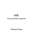 Cover page: still.