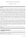 Cover page: A two-sided model of paid peering