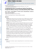 Cover page: Longitudinal declines in event-based, but not time-based, prospective memory among community-dwelling older adults.