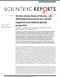 Cover page: Strain-stress study of AlxGa1−xN/AlN heterostructures on c-plane sapphire and related optical properties