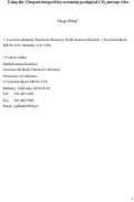 Cover page: Using the Choquet integral for screening geological CO2 storage sites