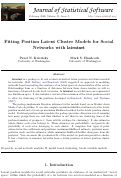 Cover page: Fitting Latent Cluster Models for Networks with latentnet