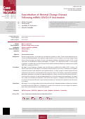 Cover page: Exacerbation of Minimal Change Disease Following mRNA COVID-19 Vaccination.