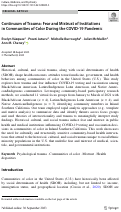 Cover page: Continuum of Trauma: Fear and Mistrust of Institutions in Communities of Color During the COVID-19 Pandemic