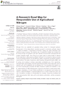 Cover page: A Research Road Map for Responsible Use of Agricultural Nitrogen