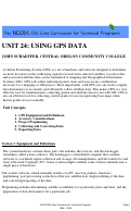 Cover page: Unit 24: Using GPS Data