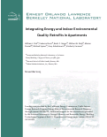 Cover page: Integrating Energy and Indoor Environmental Quality Retrofits in Apartments