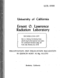 Cover page: PRECIPITATION AND DISLOCATION NUCLEATION IN QUENCH-AGED A1-Mg ALLOYS